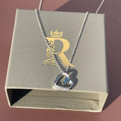 Rae's Silver Heart-Shaped CZ Pendant