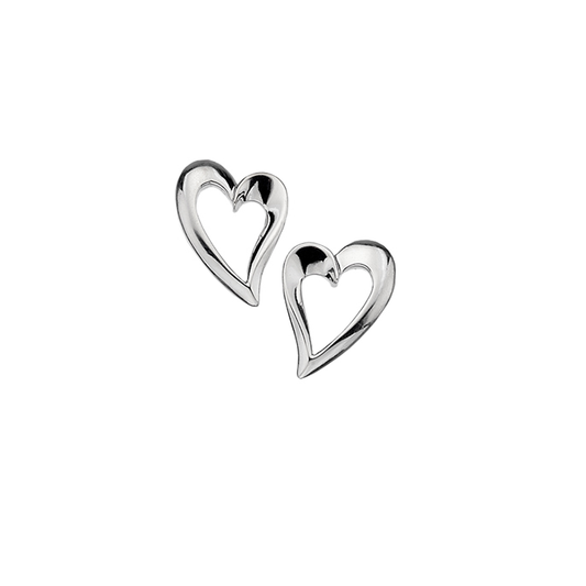 Rae's Silver Heart-Shaped Earrings
