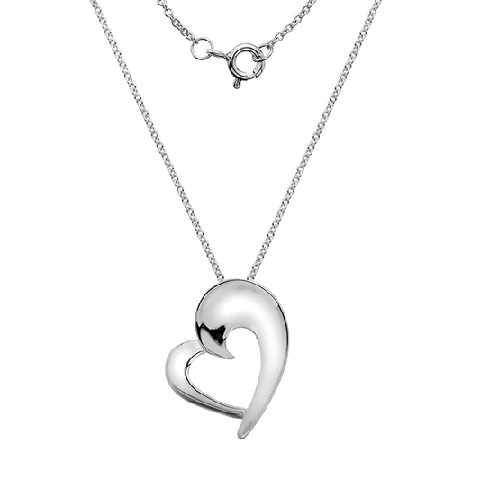 Rae's Silver Heart-Shaped Pendant