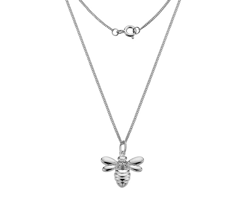 Rae's Bee Pendant w/ White CZ