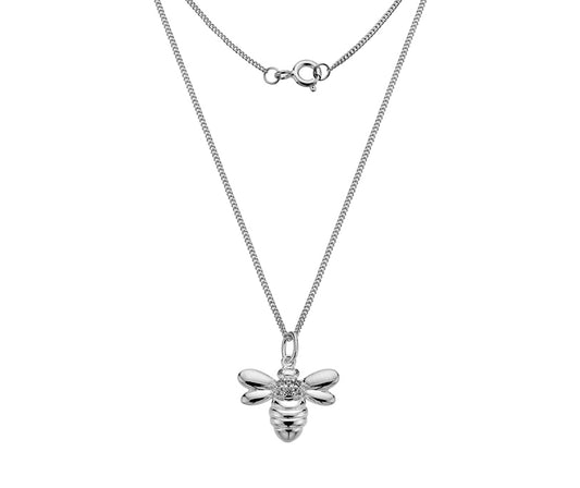 Rae's Bee Pendant w/ White CZ